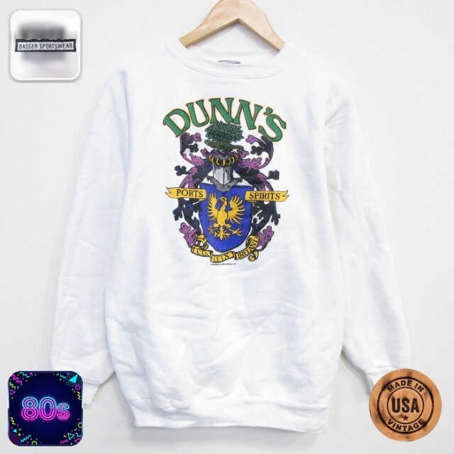 【50%OFF】80s 長袖スウェット DUNN'S ホワイト M | 古着