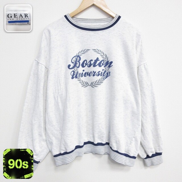 【50%OFF】90s 長袖スウェット ボストン グレー XL | 古着