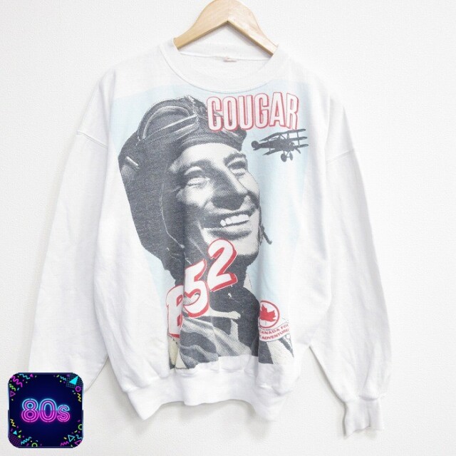 【50%OFF】80s 長袖スウェット B52 ホワイト XL | 古着