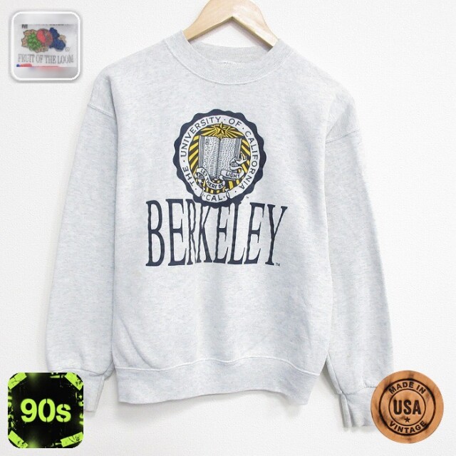 フルーツオブザルーム 90s 長袖スウェット BERKELEY グレー S | 古着