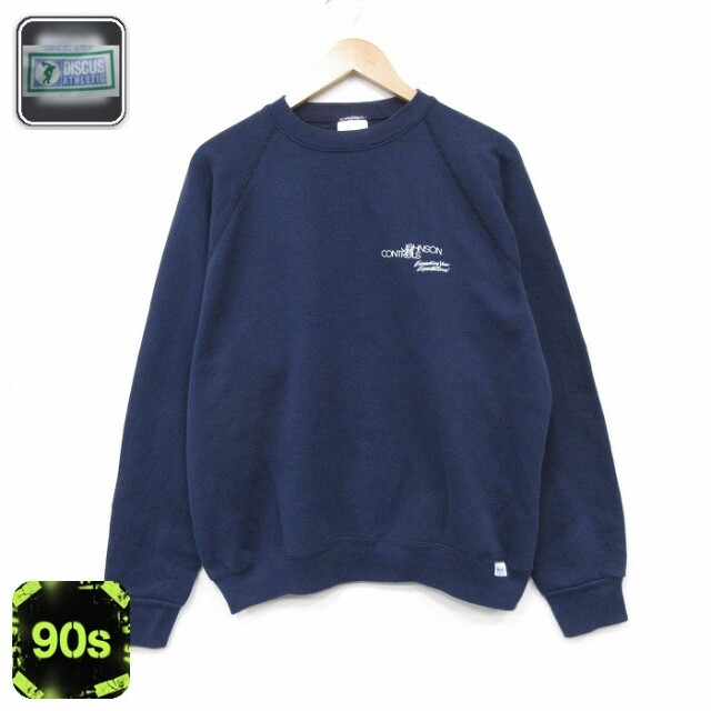ディスカス 90s ラグランスウェット ジョンソン ネイビー L | 古着