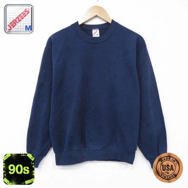 【50%OFF】ジャージーズ 90s 長袖スウェット ネイビー M | 古着