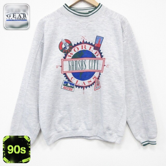 【50%OFF】90s ラグランスウェット 霜降り グレー M | 古着