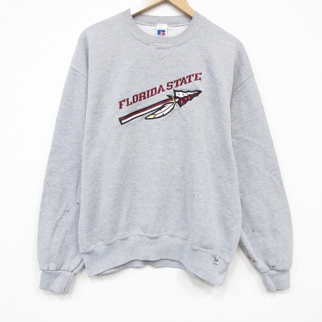 【20%OFF】ラッセル 00s 長袖スウェット フロリダ刺繍 グレー L | 古着