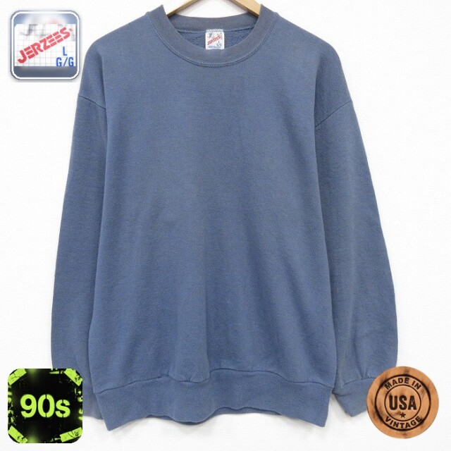 【50%OFF】ジャージーズ 90s 長袖スウェット ネイビー L | 古着