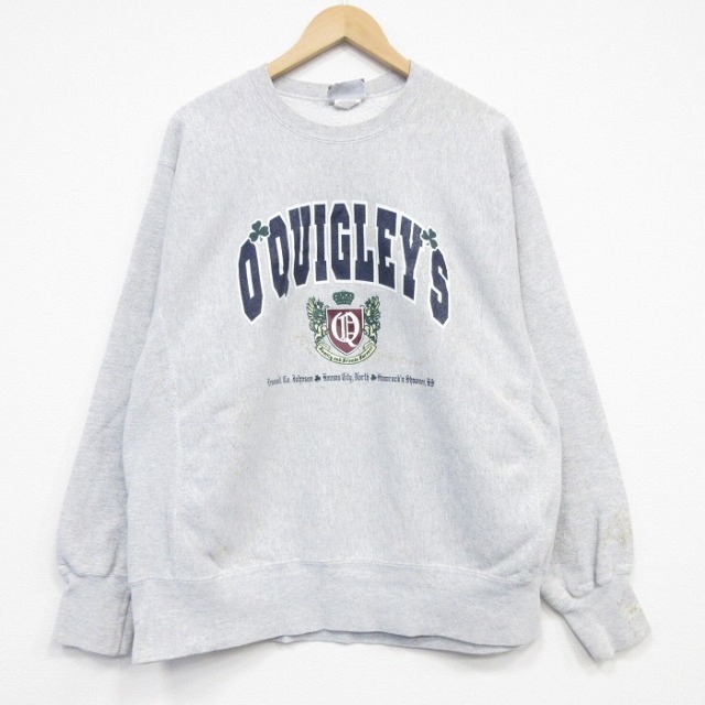 リー 90s 長袖スウェット OQUIGLEYS グレー XL | 古着