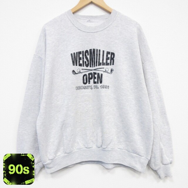 【50%OFF】90s 長袖スウェット ゴルフ グレー XL | 古着