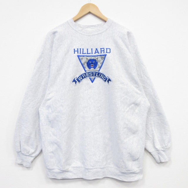 90s リバースタイプスウェット レスリング グレー XL | 古着