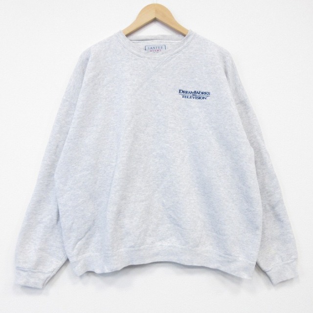 90s 長袖スウェット DREAM グレー霜降り XL | 古着