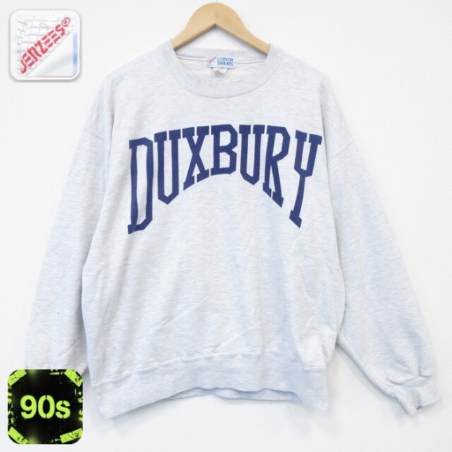 【50%OFF】ジャージーズ 90s 長袖スウェット DUXBURY グレー XL | 古着