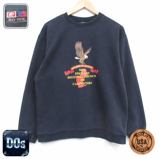 【20%OFF】00s 長袖スウェット 鳥 ブラック メンズL相当 | 古着