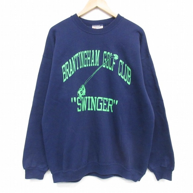 ヘインズ 90s 長袖スウェット スインガー ネイビー メンズXL相当 | 古着