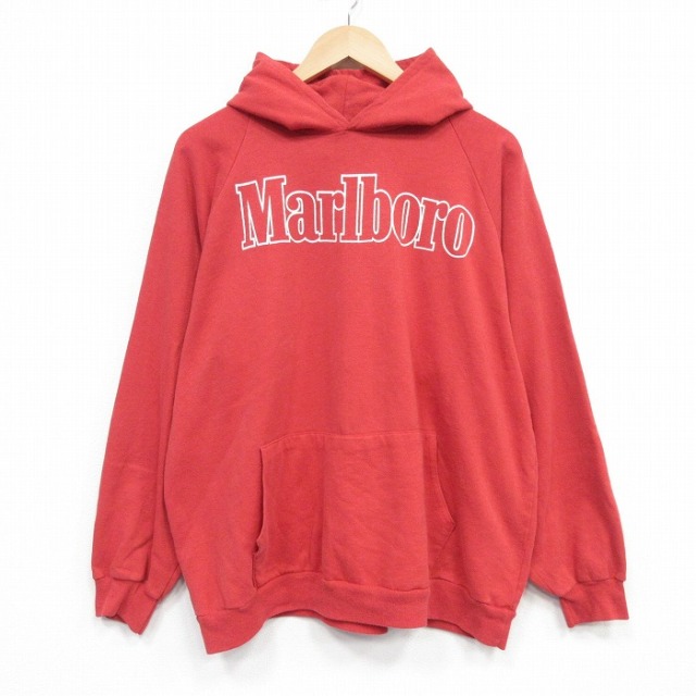 マルボロ 80s ラグランパーカー 赤 メンズXL相当 | 古着