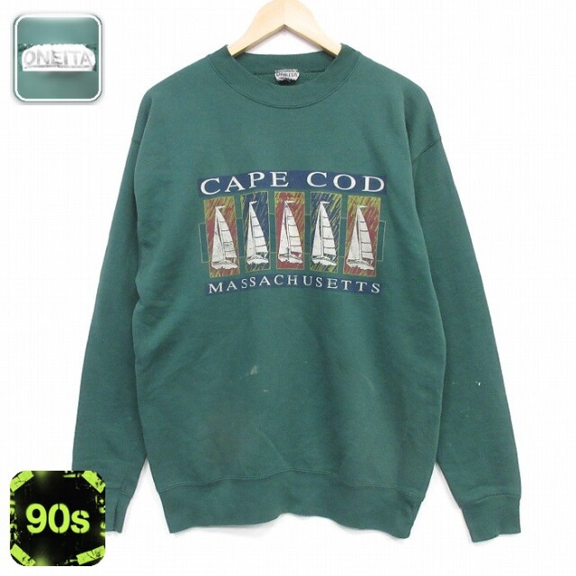 【20%OFF】オニータ 90s 長袖スウェット ケープコッド グリーン メンズM相当 | 古着