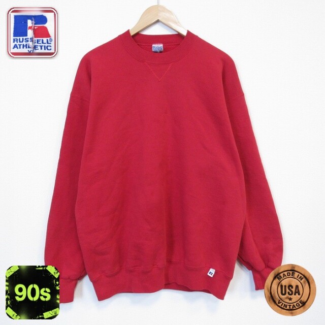 【20%OFF】ラッセル 90s 長袖スウェット レッド メンズL相当 | 古着