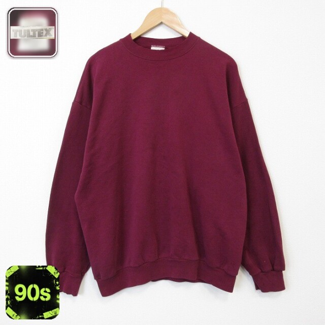 【20%OFF】90s 長袖スウェット バーガンディ メンズL相当 | 古着