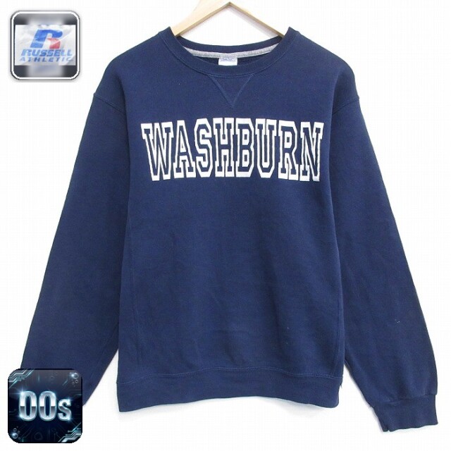 【20%OFF】ラッセル 00s 長袖スウェット WASHBURN ネイビー メンズM相当 | 古着