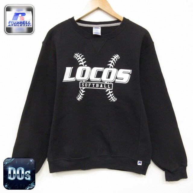 【20%OFF】ラッセル 00s 長袖スウェット LOCOS ブラック メンズM相当 | 古着
