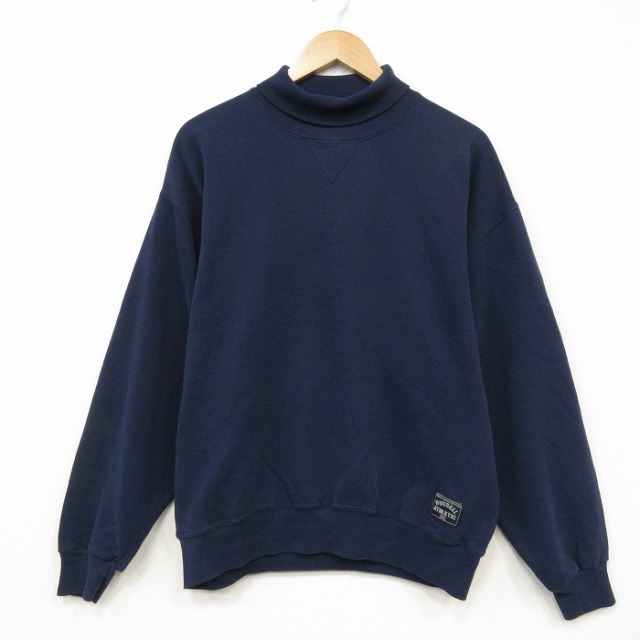ラッセル 90s 長袖スウェット ハイネック ネイビー メンズL相当 | 古着