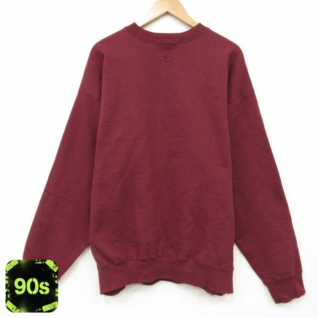 【20%OFF】90s 長袖スウェット バーガンディ メンズXL相当 | 古着