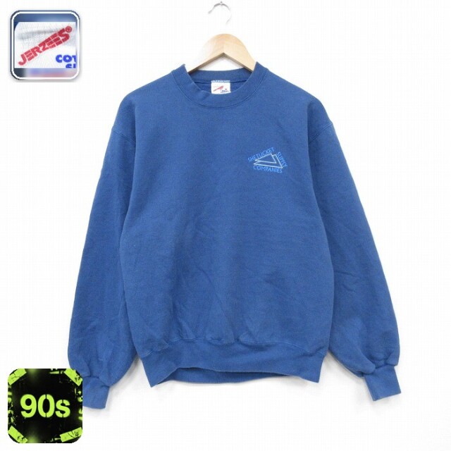 【20%OFF】ジャージーズ 90s 長袖スウェット SHETUCKET ブルー メンズM相当 | 古着
