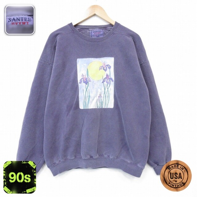 【20%OFF】スミレ 90s 長袖スウェット パープル メンズXL相当 | 古着