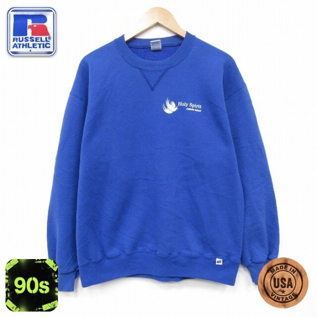 【20%OFF】ラルフローレン 90s 長袖スウェット Holy ブルー メンズL相当 | 古着