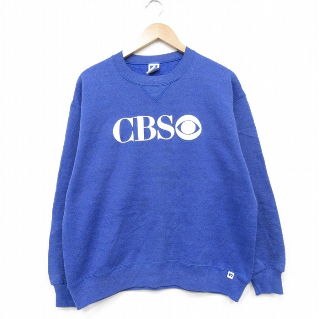 ラッセル 90s 長袖スウェット CBS ブルー メンズL相当 | 古着