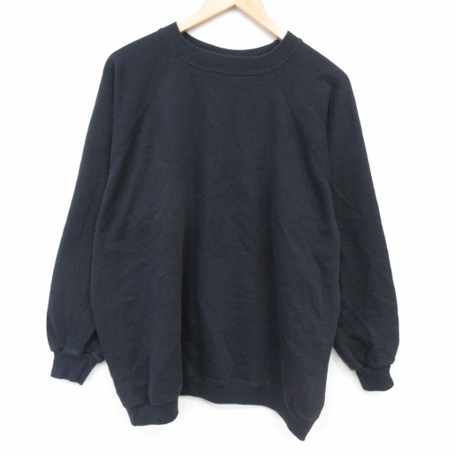ヘインズ 90s ラグラン長袖スウェット ブラック メンズXL相当 | 古着