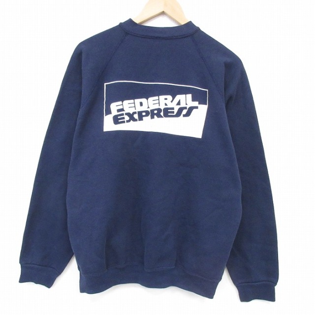 ディスカス 90s 長袖スウェット FedEx ネイビー メンズXL相当 | 古着
