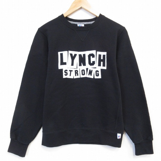 ラッセル 長袖スウェット LYNCH ブラック メンズS相当 | 古着