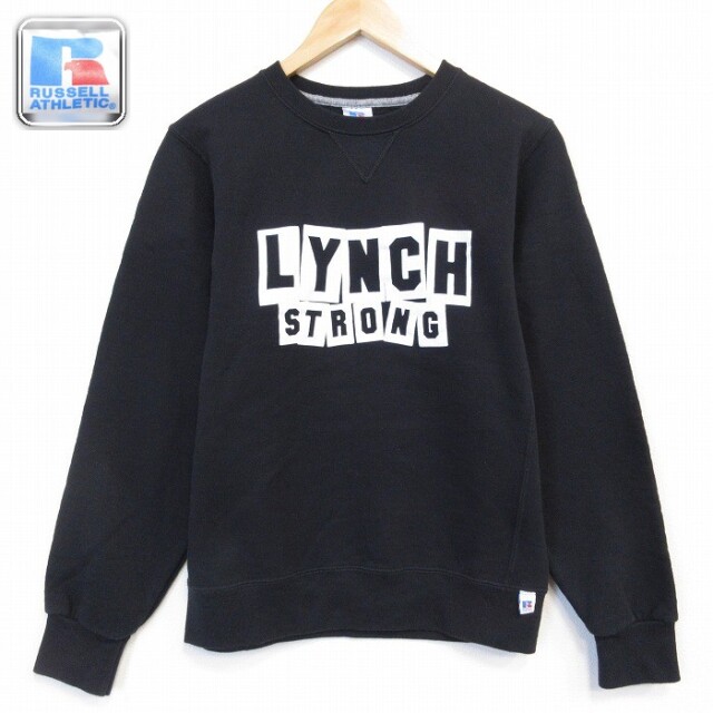 【20%OFF】ラッセル 長袖スウェット LYNCH ブラック メンズS相当 | 古着