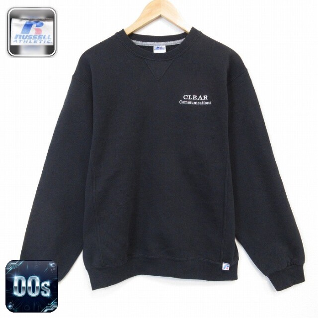 【20%OFF】ラッセル 00s 長袖スウェット CLEAR ブラック メンズM相当 | 古着
