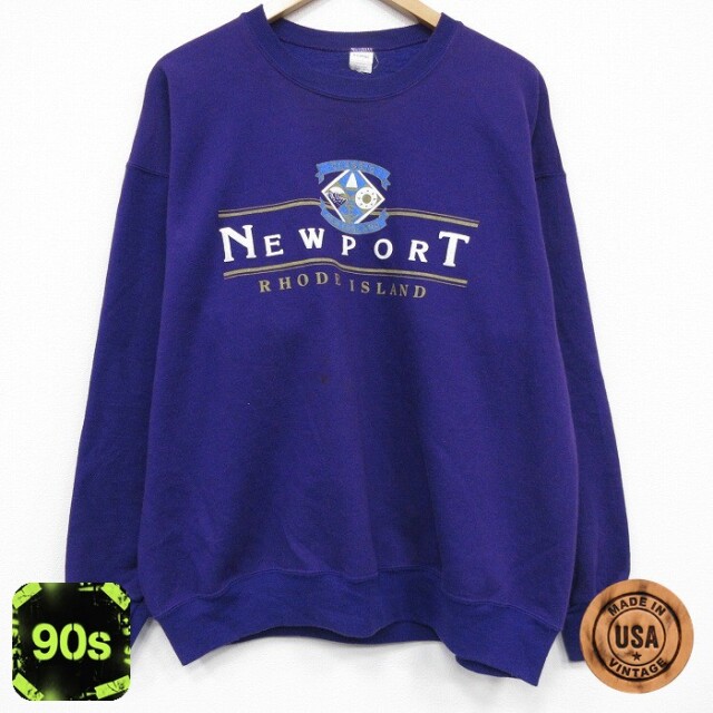 【20%OFF】ニューポート 90s 長袖スウェット パープル メンズXL相当 | 古着