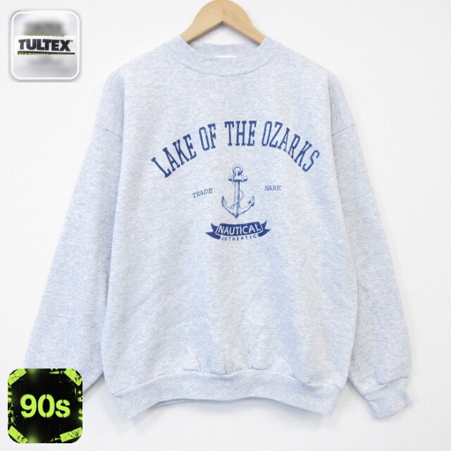 【20%OFF】TULTEX 90s 長袖スウェット イカリ グレー メンズL相当 | 古着