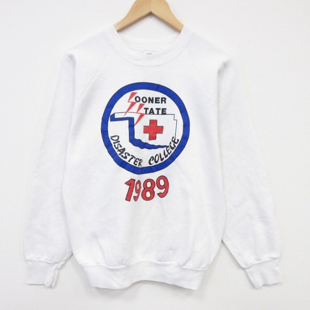フルーツオブザルーム 80s 長袖スウェット 病院 ホワイト メンズM相当 | 古着