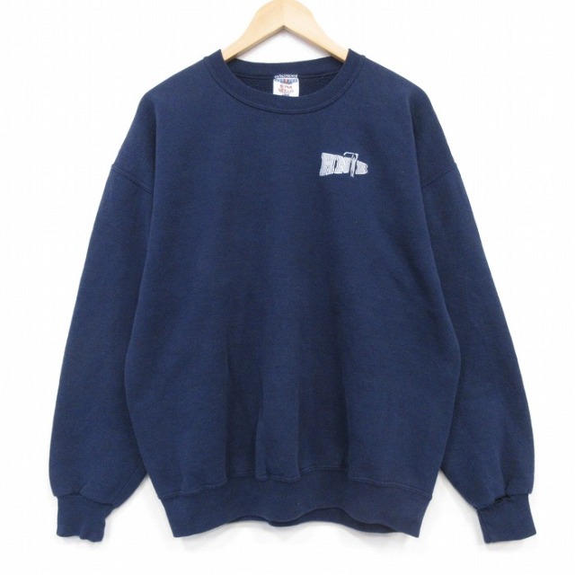 ジャージーズ 90s 長袖スウェット HNB ネイビー メンズXL相当 | 古着