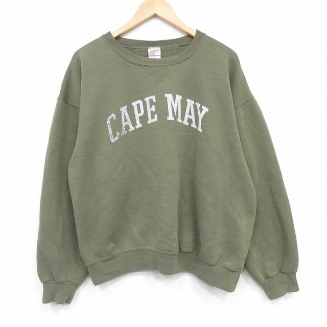 90s 長袖スウェット CAPE ライトグリーン メンズXL相当 | 古着