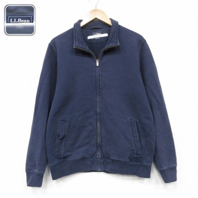 【20%OFF】エルエルビーン 長袖フルジップスウェット ワンポイントロゴ ネイビー メンズL相当 | 古着
