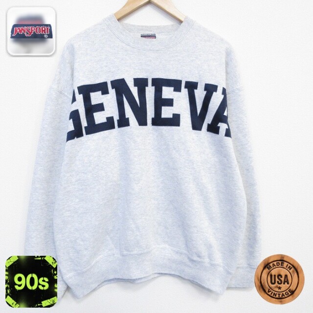 【20%OFF】ジャンスポーツ 90s 長袖スウェット GENEVA グレー メンズXL相当 | 古着