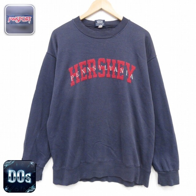 【20%OFF】ジャンスポーツ 00s 長袖スウェット ペンシルベニア ネイビー メンズXL相当 | 古着