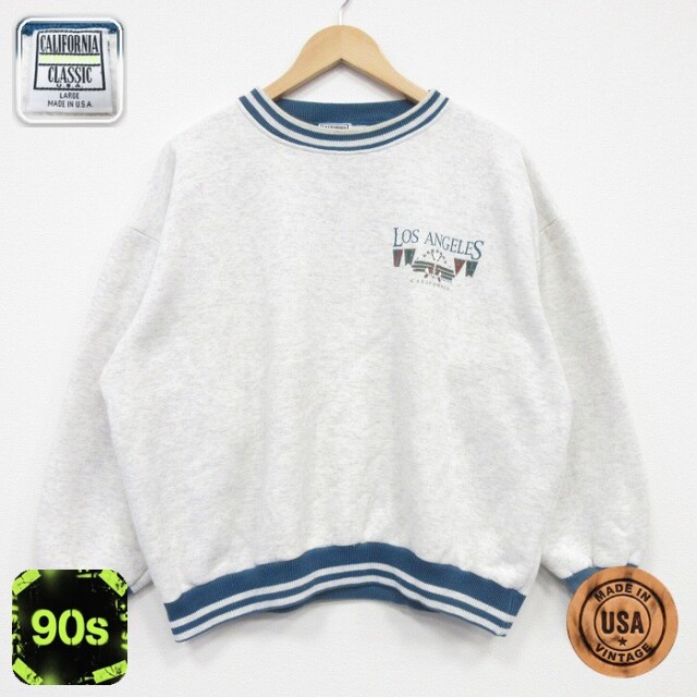 【20%OFF】90s 長袖スウェット ロサンゼルス グレー メンズXL相当 | 古着