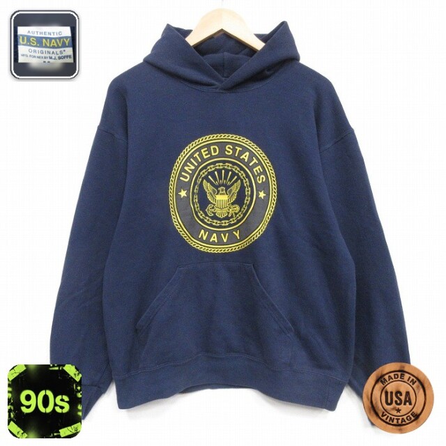 【20%OFF】USネイビー 90s ミリタリーパーカー リフレクター ネイビー メンズL相当 | 古着