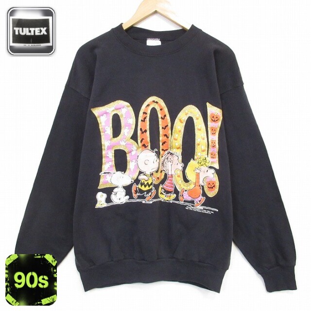 【20%OFF】TULTEX 90s 長袖スウェット スヌーピー ブラック メンズL相当 | 古着