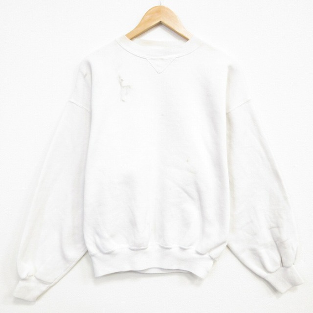 ヘインズ 90s 長袖スウェット ホワイト メンズXL相当 | 古着