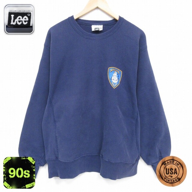 【20%OFF】リー 90s 長袖スウェット ポリス ネイビー メンズXL相当 | 古着