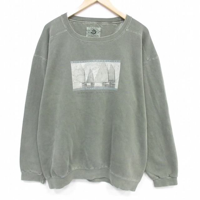 00s 長袖スウェット ヨット グリーン メンズXL相当 | 古着