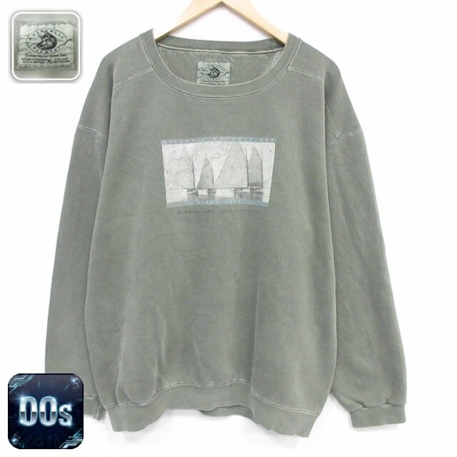 【20%OFF】00s 長袖スウェット ヨット グリーン メンズXL相当 | 古着