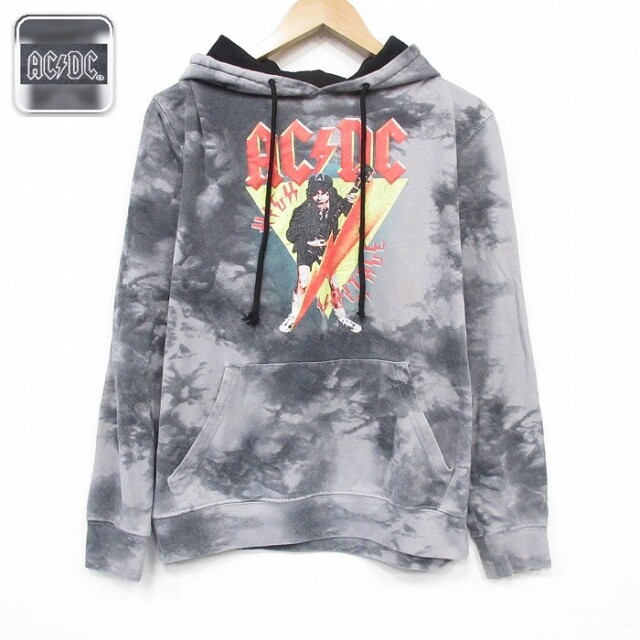 【20%OFF】AC/DC 長袖スウェットパーカー タイダイ グレー メンズM相当 | 古着