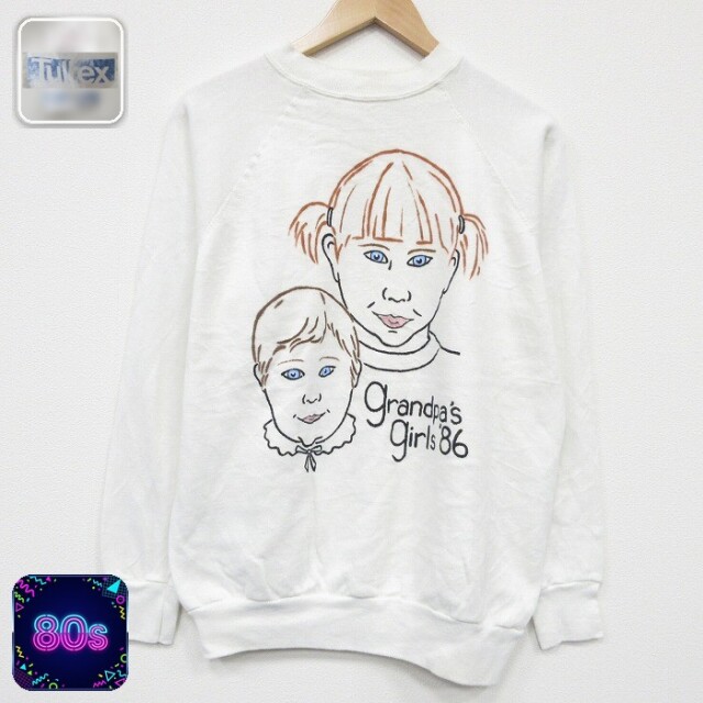 【20%OFF】TULTEX 80s 長袖スウェット ガール ホワイト メンズL相当 | 古着